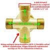 AQUAMAXX 4 FUNKCIÓS FUNKCIÓVÁLTÓ CSAPTELEP, FÉL COLOS BEMENETI CSATLAKOZÁS, 4DB FÉL COLOS KIMENETI CSATLAKOZÁS, VIZES VEZÉRLŐ